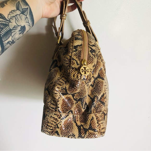 Tory Burch Python Snakeskin Satchel Shoulder Bag - Picture 5 of 10